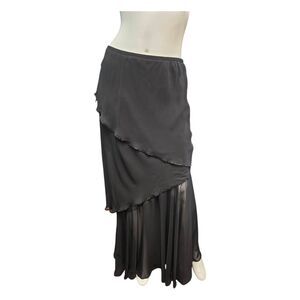 Dress Barn Black Tiered Dressy Maxi Skirt New W Tags Size 8